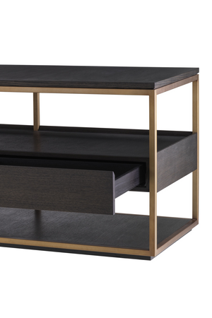 Mocha Straight Oak TV Cabinet | Eichholtz Parker - L | OROA