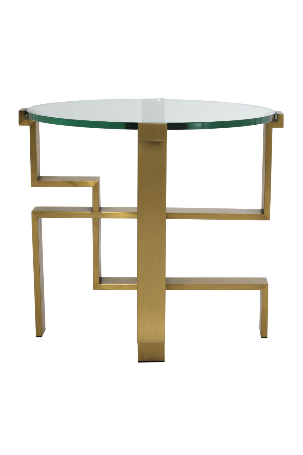 Sculptural Brass Base Side Table | Eichholtz Chuck | OROA