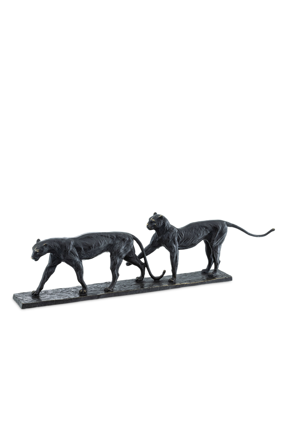 Vintage African Cheetah with Dark Patina - Collectibles