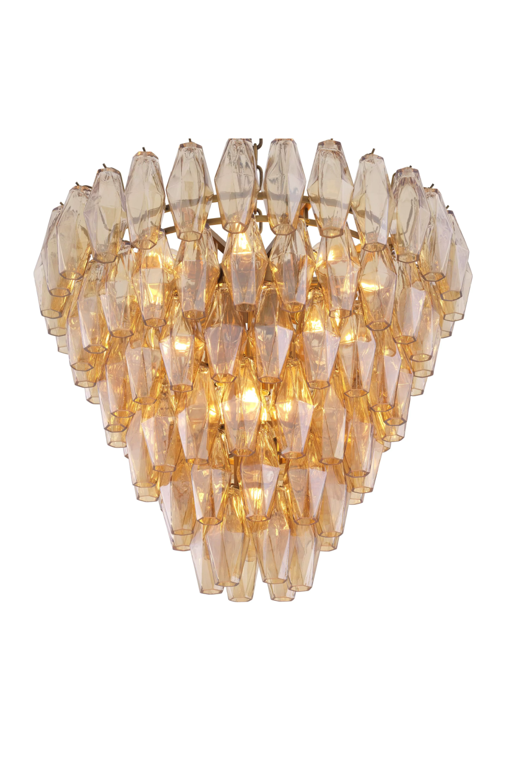 Diamond Amber Glass Chandelier | Eichholtz Benini | OROA.com
