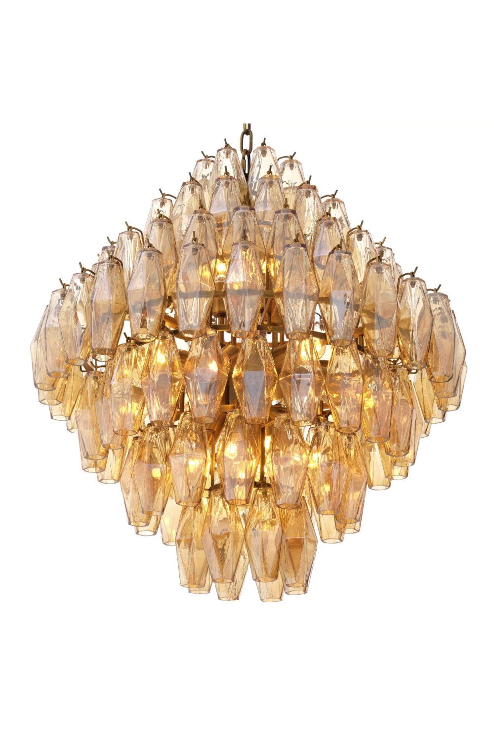 Diamond Amber Glass Chandelier | Eichholtz Benini | OROA.com
