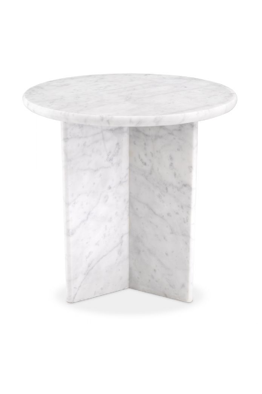 White Marble Round Side Table | Eichholtz Pontini | OROA