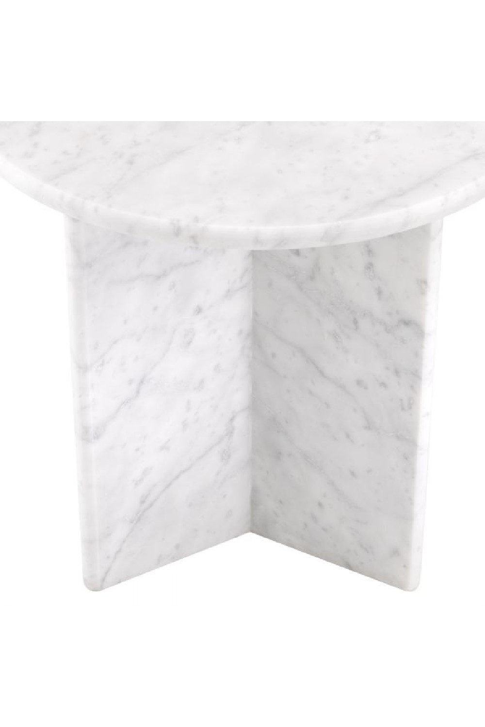 White Marble Round Side Table | Eichholtz Pontini | OROA