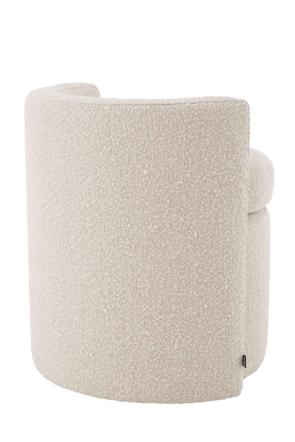 Cream Bouclé Curved Back Stool | Eichholtz Arcadia | Oroa.com