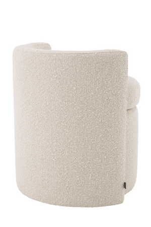 Cream Bouclé Curved Back Stool | Eichholtz Arcadia | Oroa.com
