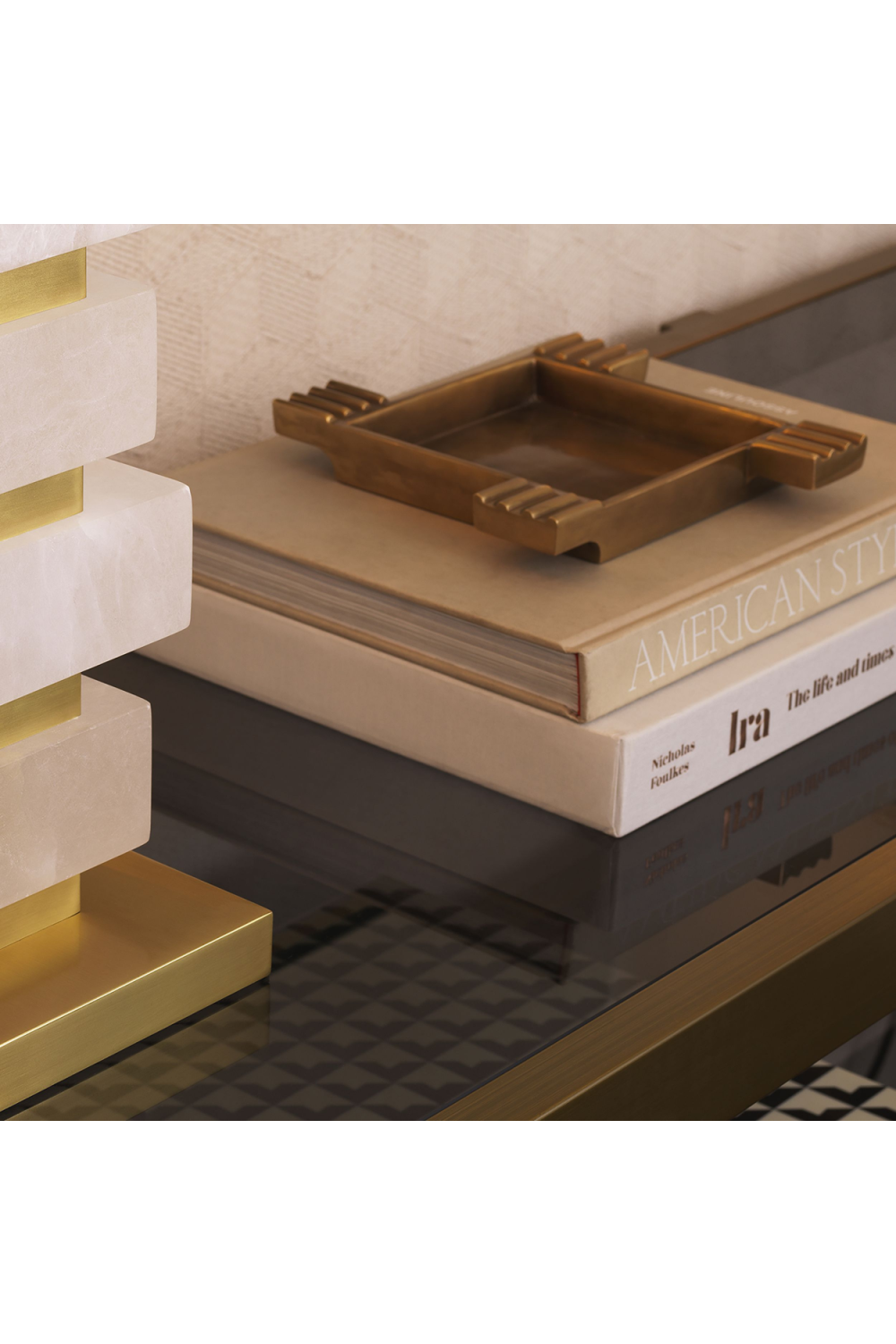 Vintage Brass Square Bowl | Eichholtz Mack | OROA