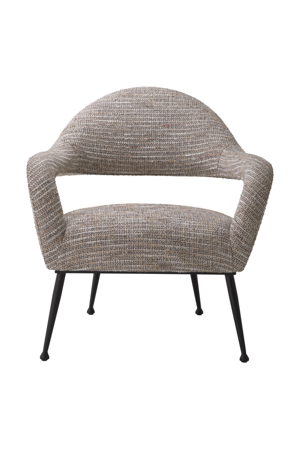 Beige Upholstery Black Leg Accent Chair | Eichholtz Lombardi | Oroa.com