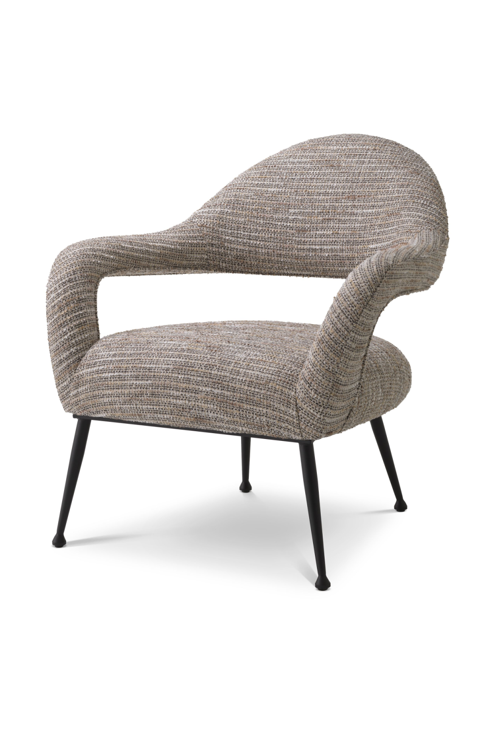 Beige Upholstery Black Leg Accent Chair | Eichholtz Lombardi | Oroa.com