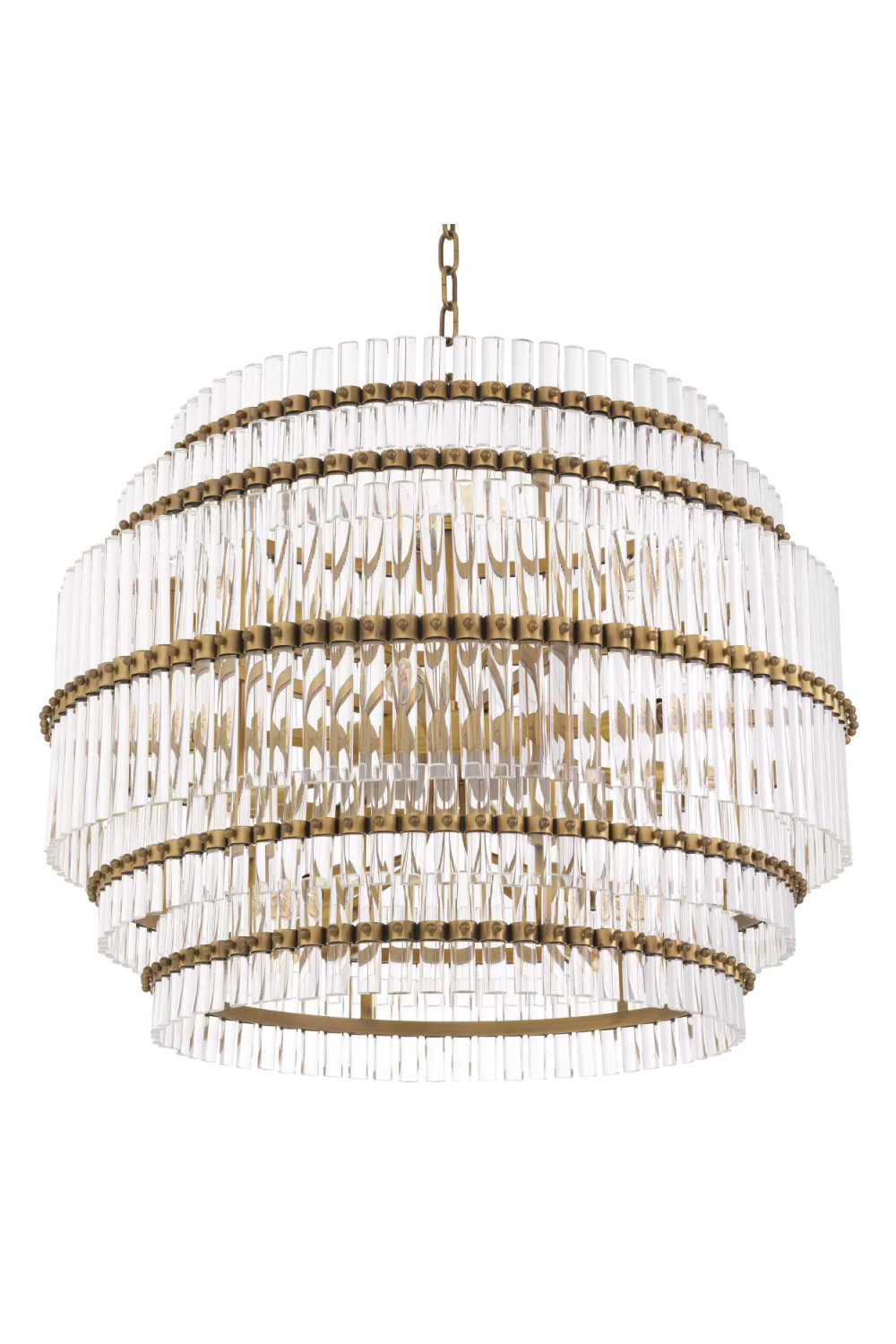 Tiered Glass Tubes Chandelier | Eichholtz Scottsdale | OROA TRADE