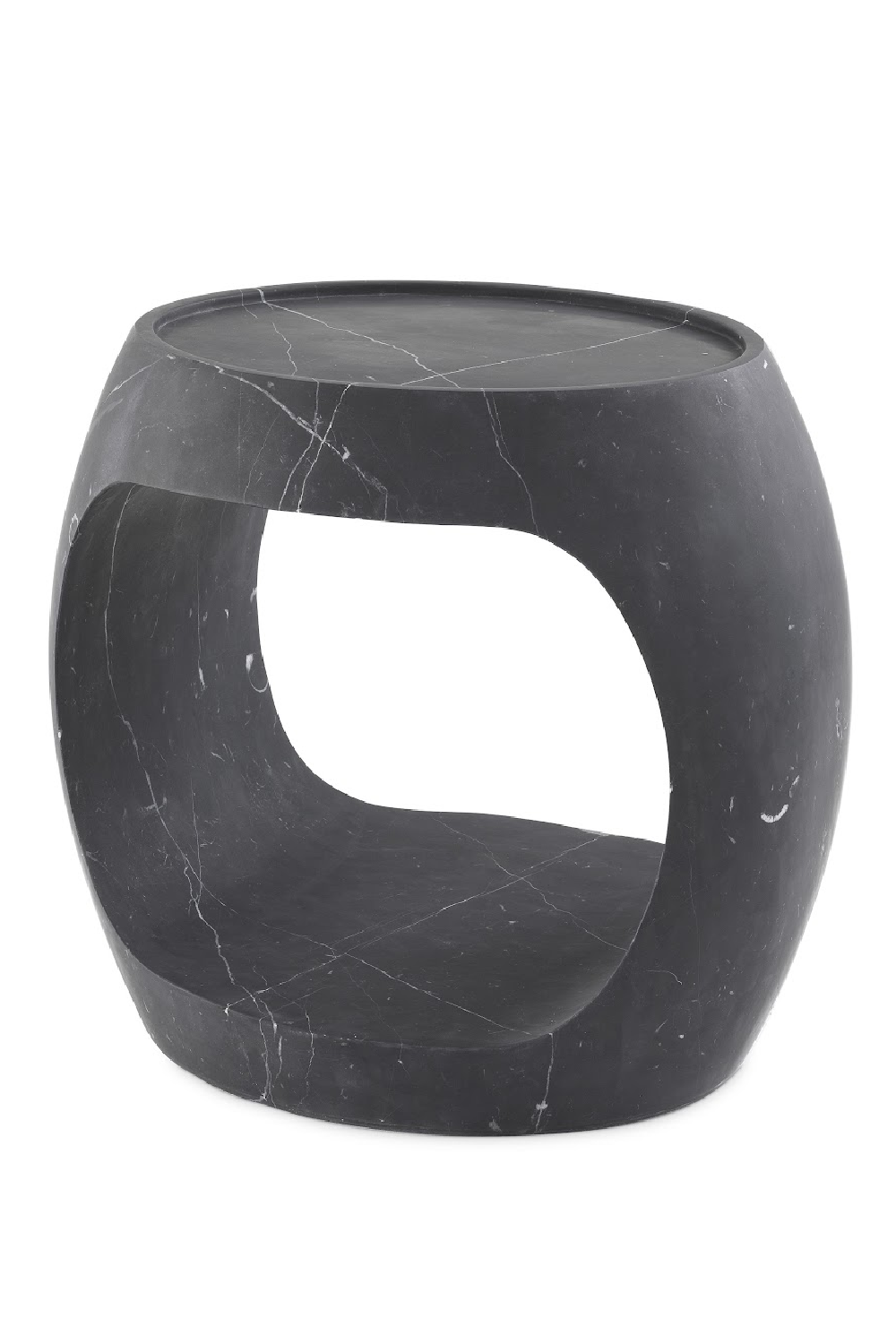 Black Marble Round Side Table | Eichholtz Clipper Low | OROA