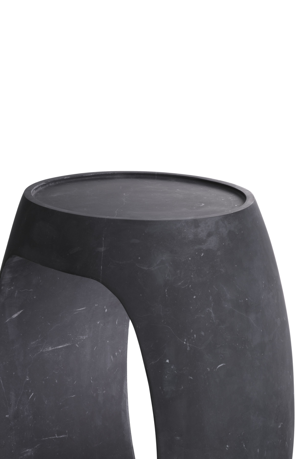 Black Marble Round Side Table | Eichholtz Clipper High | OROA