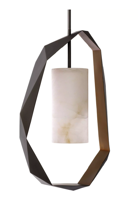 Metal Framed Alabaster Chandelier | OROA Stratton | OROA.com