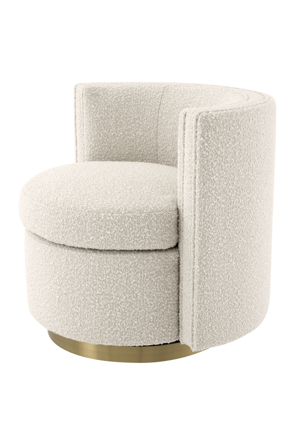 Curved outlet swivel chair