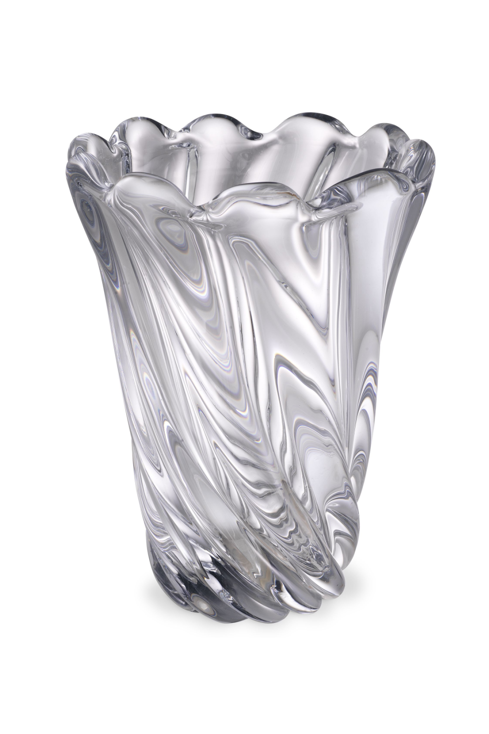 Clear Swirling Glass Vase | Eichholtz Contessa - S | OROA
