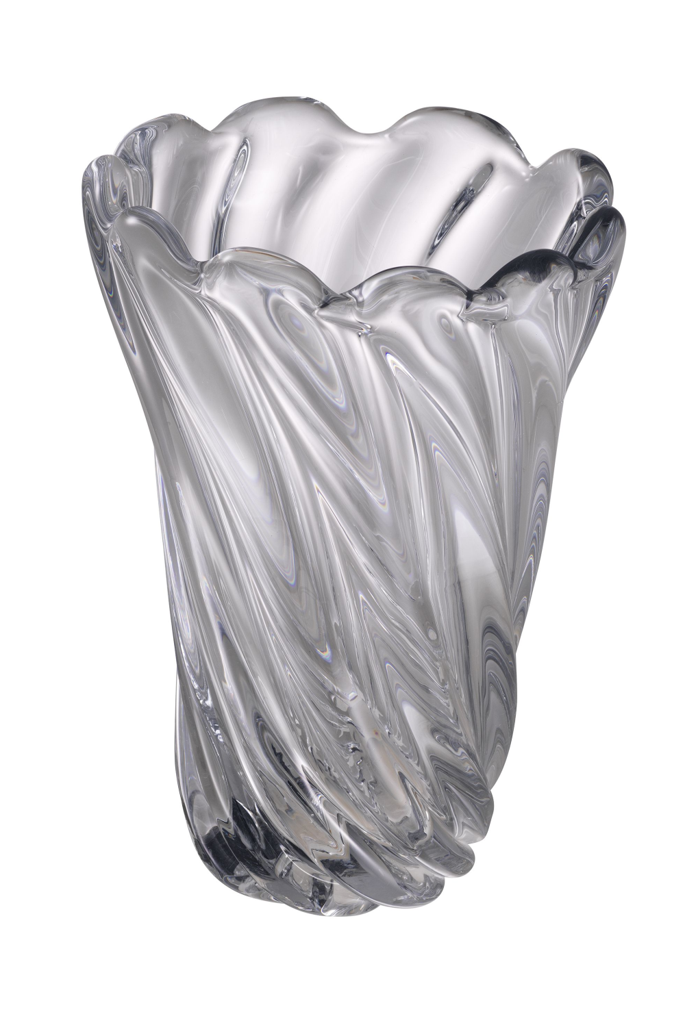 Clear Swirling Glass Vase | Eichholtz Contessa - L | OROA