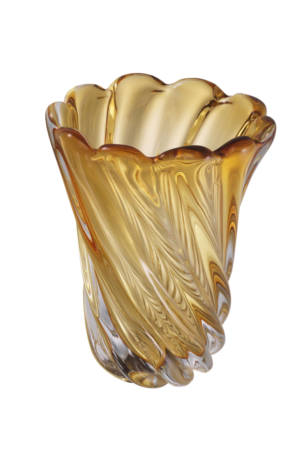 Yellow Swirling Glass Vase | Eichholtz Contessa - S | OROA