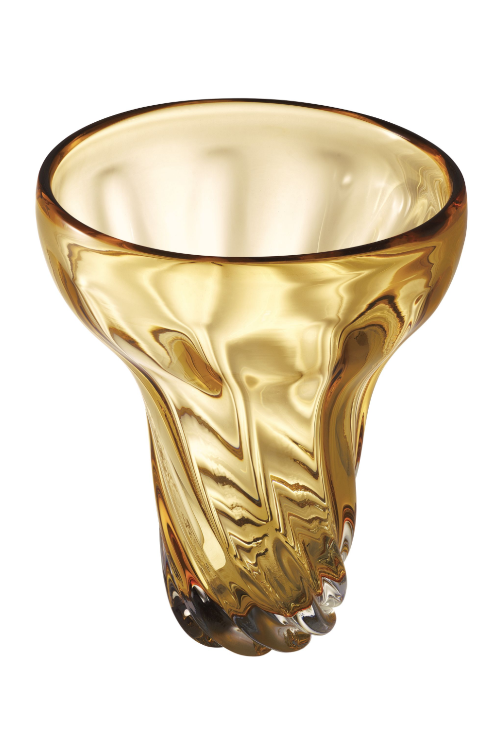 Yellow Hand-Blown Glass Vase | Eichholtz Angelia | OROA.com