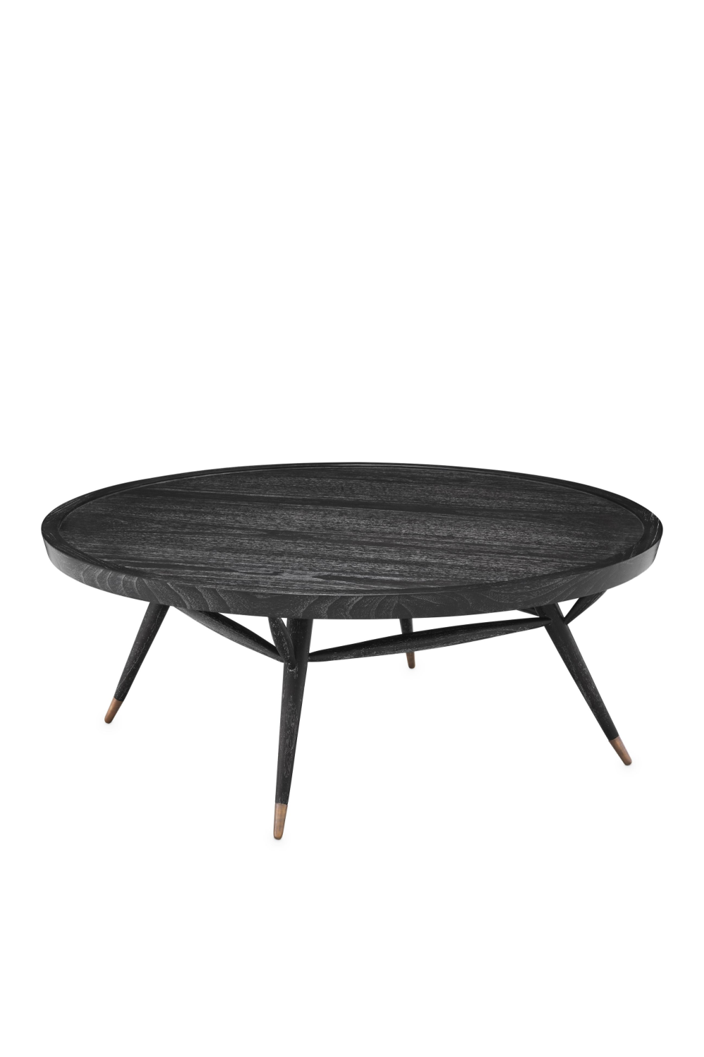 Black Wooden Round Coffee Table | Eichholtz Phoenix | Oroa.com