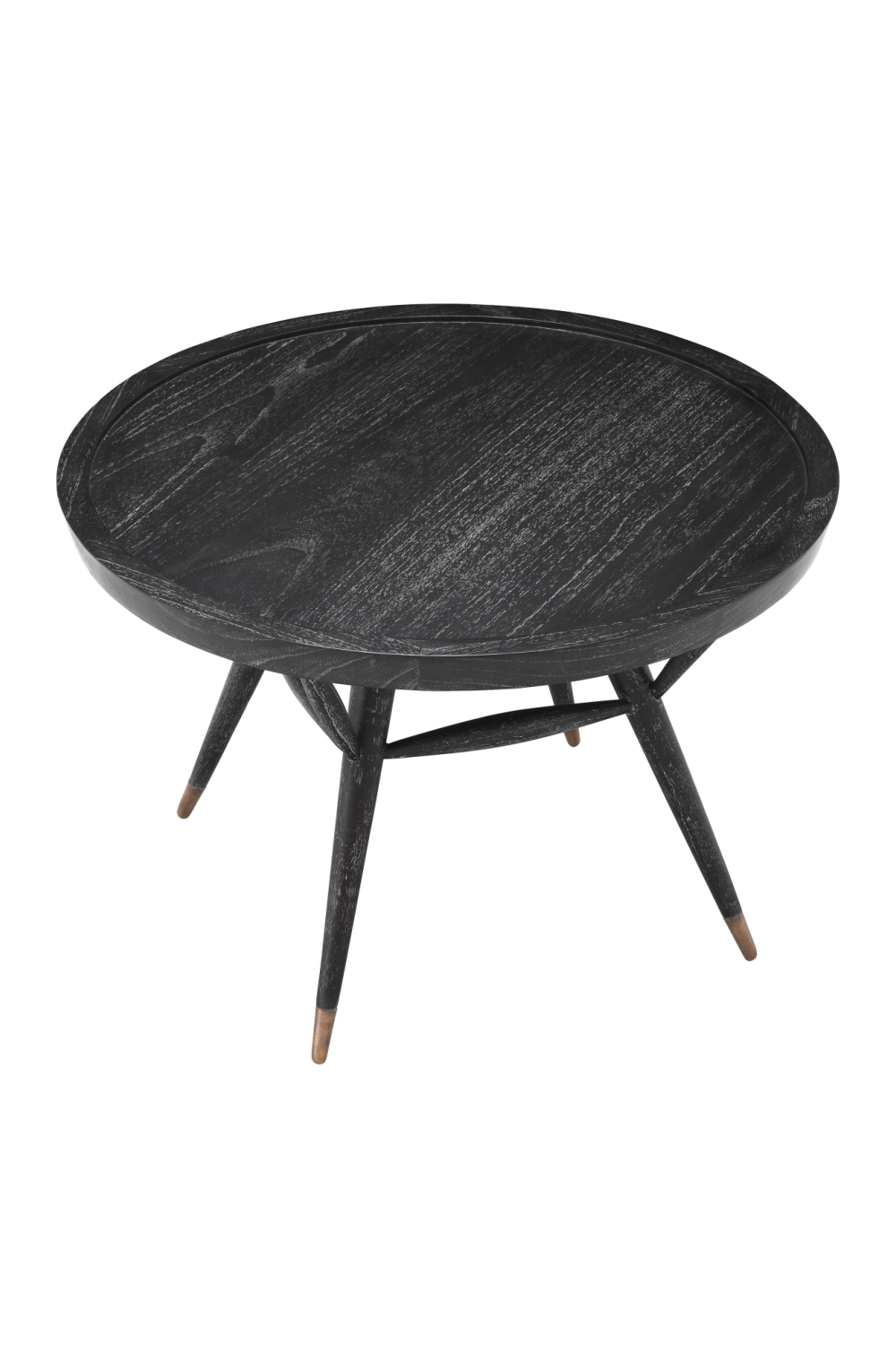 Black Wooden Round Side Table | Eichholtz Phoenix | Oroa.com