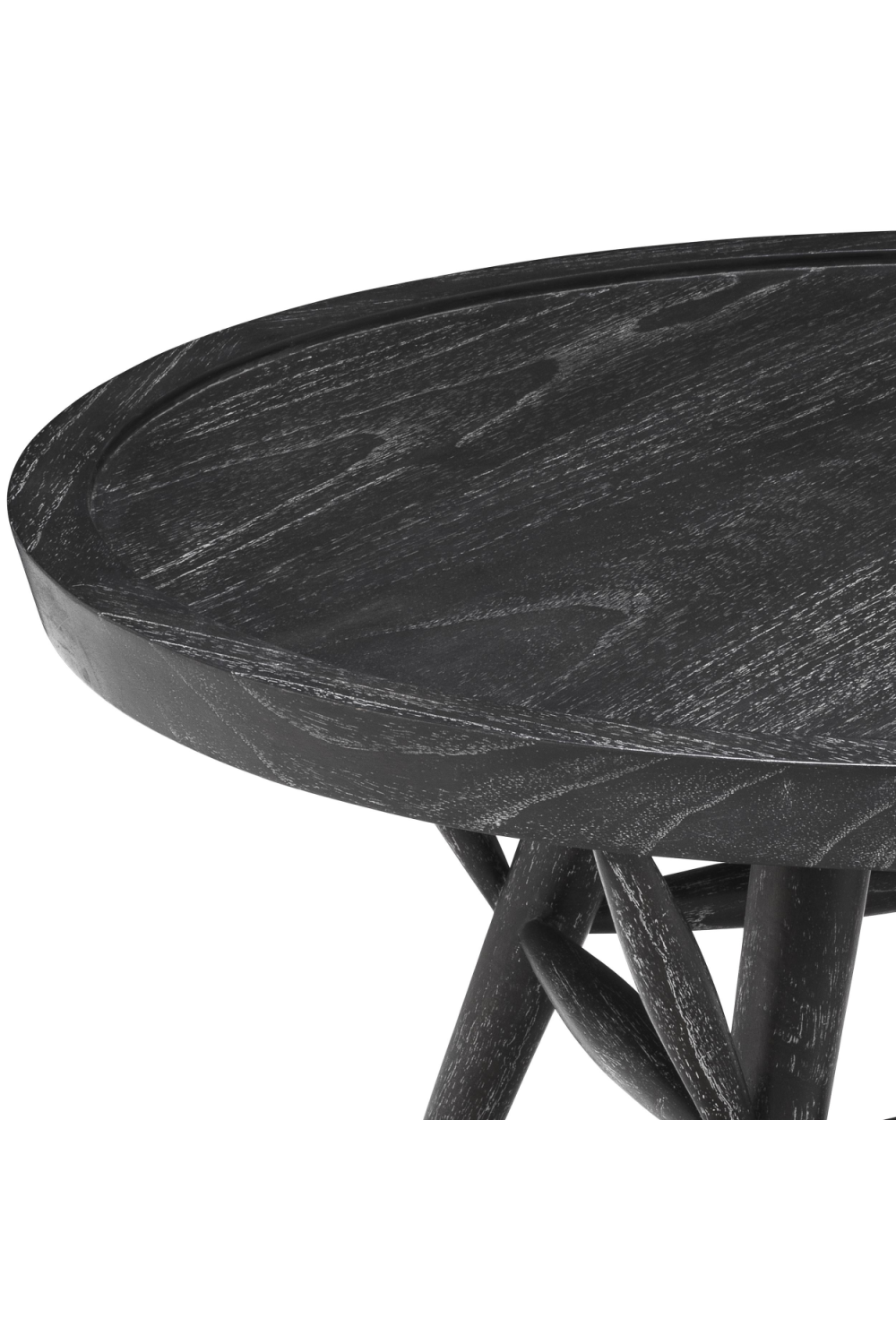 Black Wooden Round Side Table | Eichholtz Phoenix | Oroa.com
