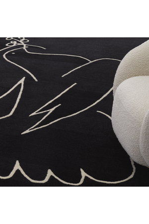 Black Wool Carpet 10' x 13' | Eichholtz Piccione | Oroa.com