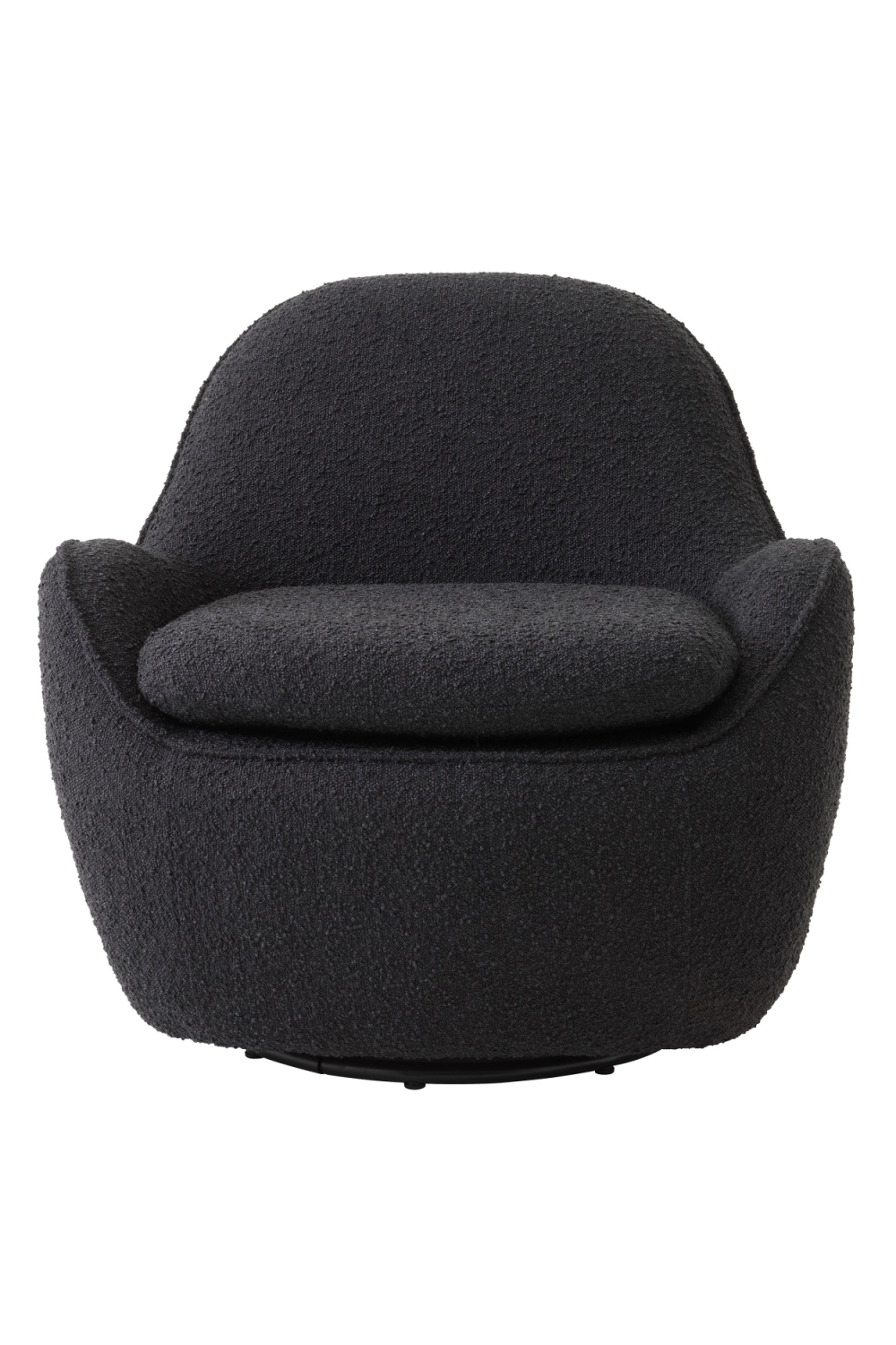 Black Bouclé Swivel Accent Chair | Eichholtz Cupido | Oroa.com