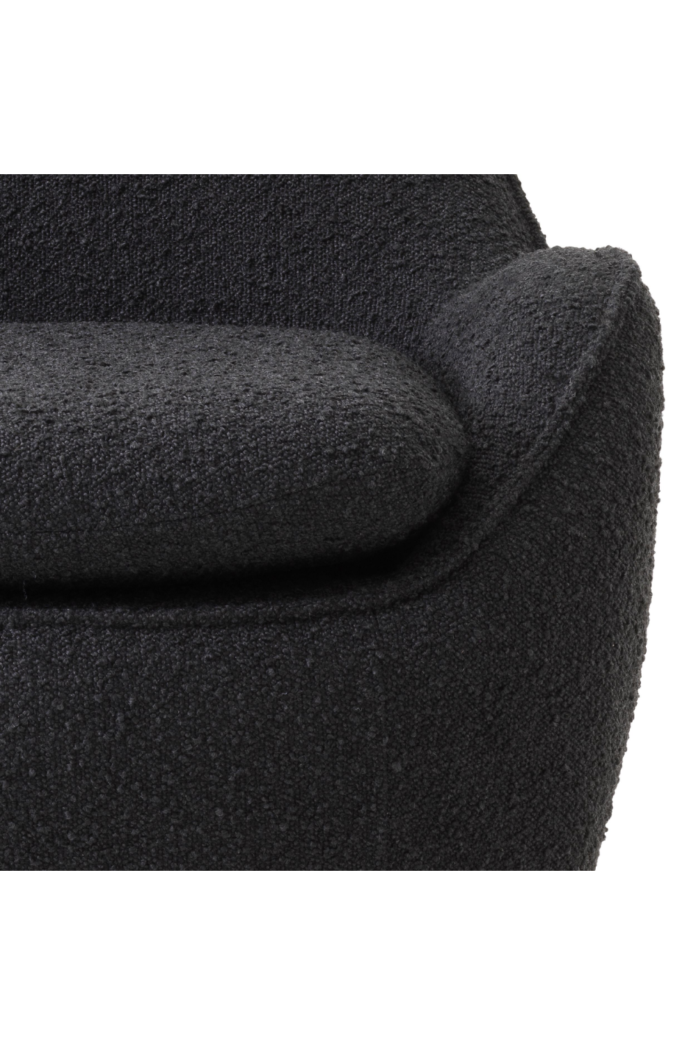 Black Bouclé Swivel Accent Chair | Eichholtz Cupido | Oroa.com