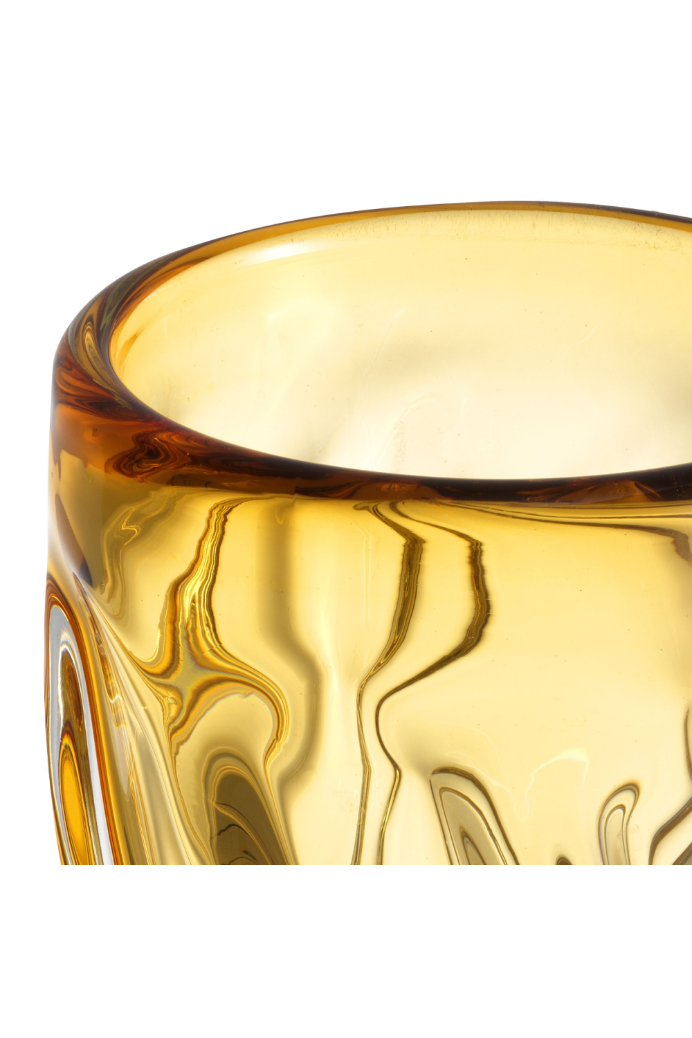 Yellow Hand-Blown Glass Vase | Eichholtz Angelito - L | OROA