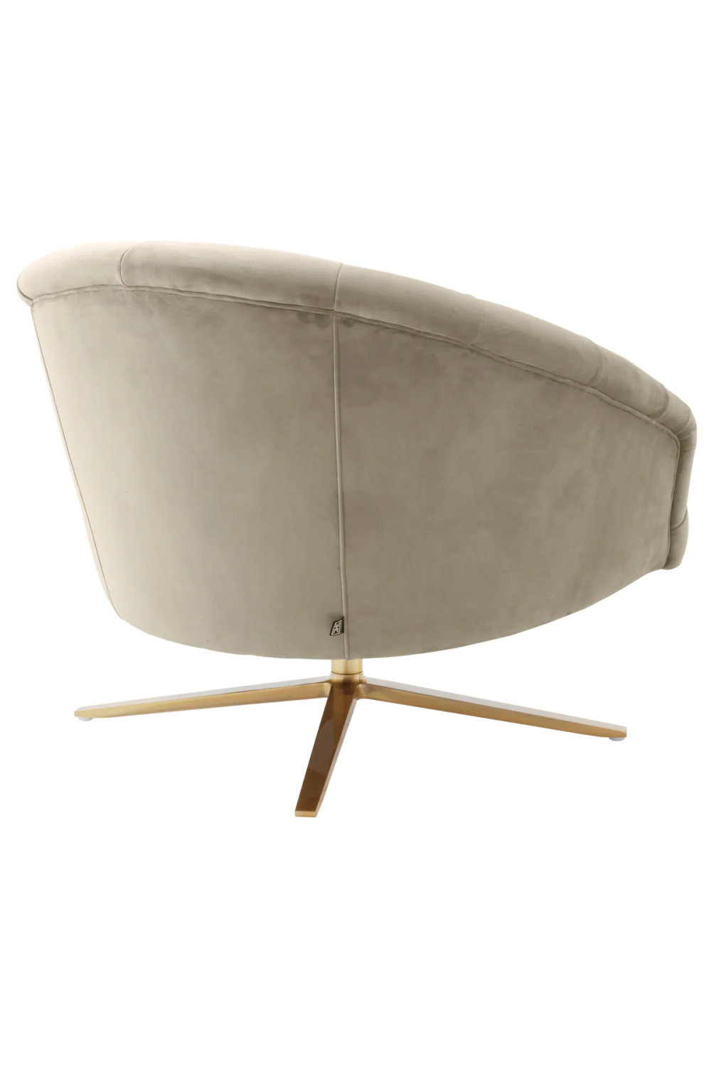 Beige Velvet Tufted Swivel Chair | Eichholtz Gardner | Oroa.com