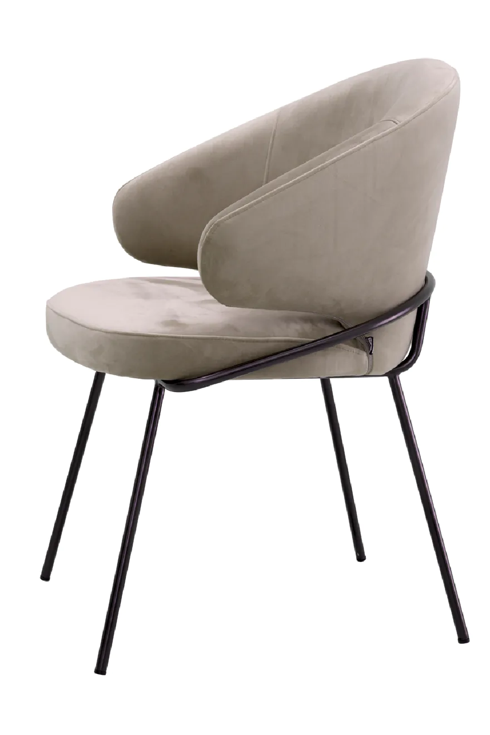 Bent Backrest Velvet Dining Chair | Eichholtz Kinley | Oroa.com