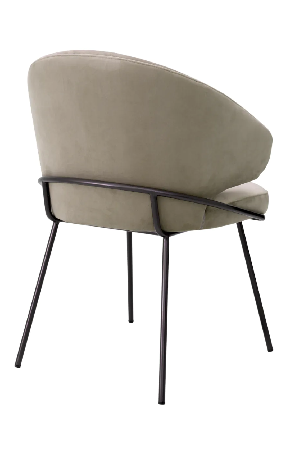 Bent Backrest Velvet Dining Chair | Eichholtz Kinley | Oroa.com
