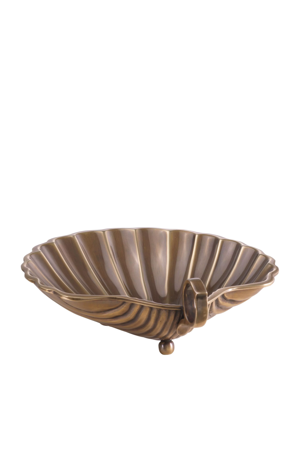 Vintage Brass Decorative Tray, Eichholtz Shell