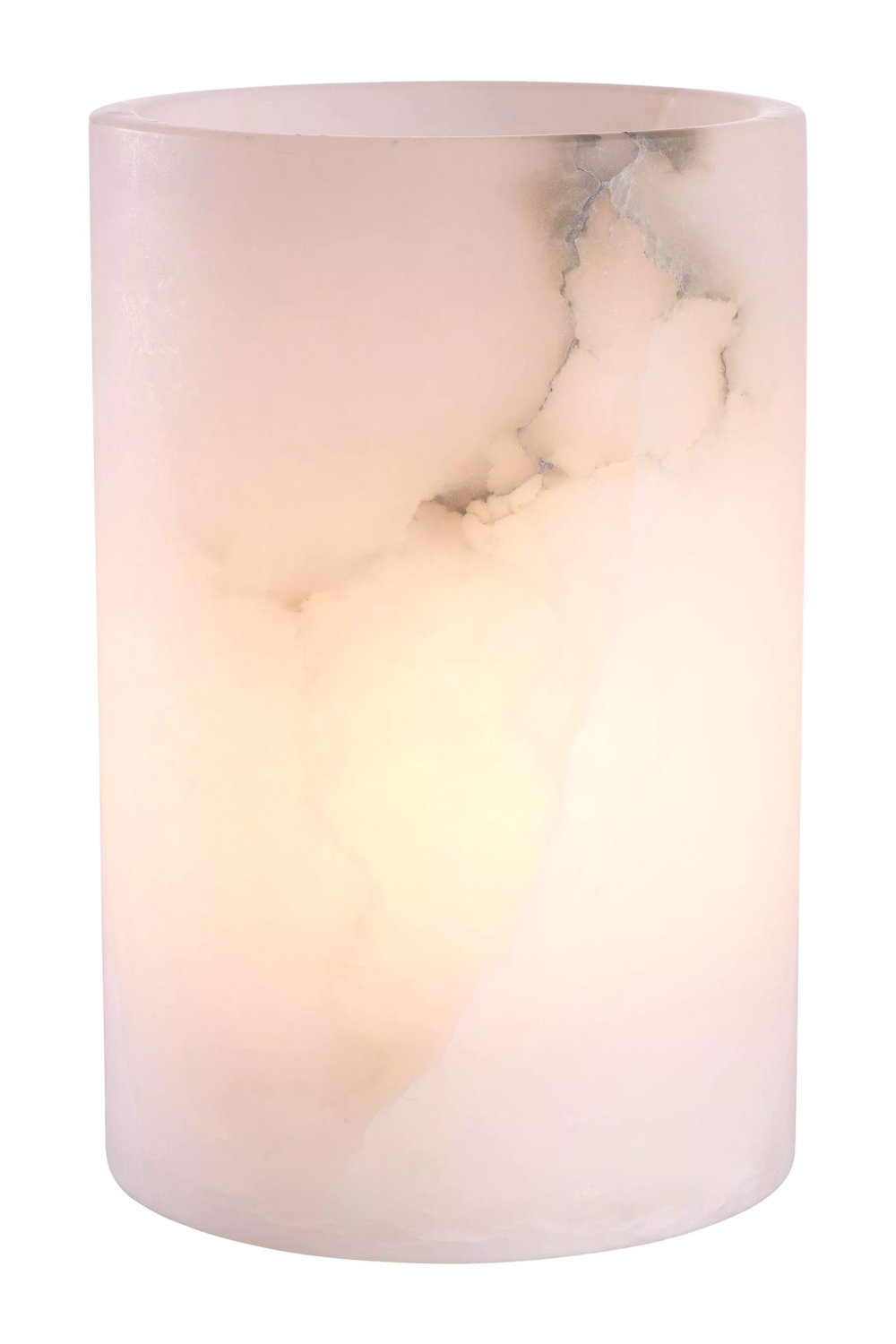 Cylindrical Translucent Alabaster Candle Holder | Eichholtz Mercer | OROA.com