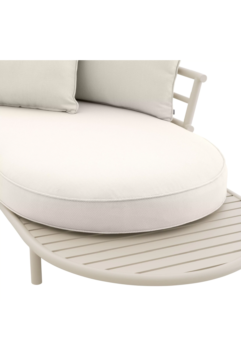 White Curved Outdoor Sofa Eichholtz Laguno