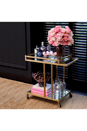 Stainless Steel Framed Glass Trolley | Eichholtz Beverly Hills | Oroatrade.com