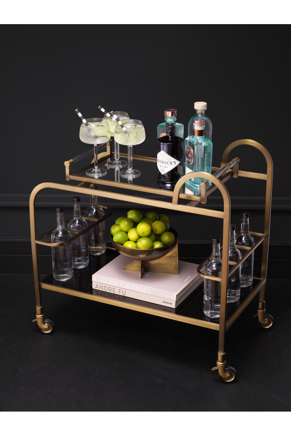 Modern Brushed Brass Trolley | Eichholtz Montreuil | OROA.com
