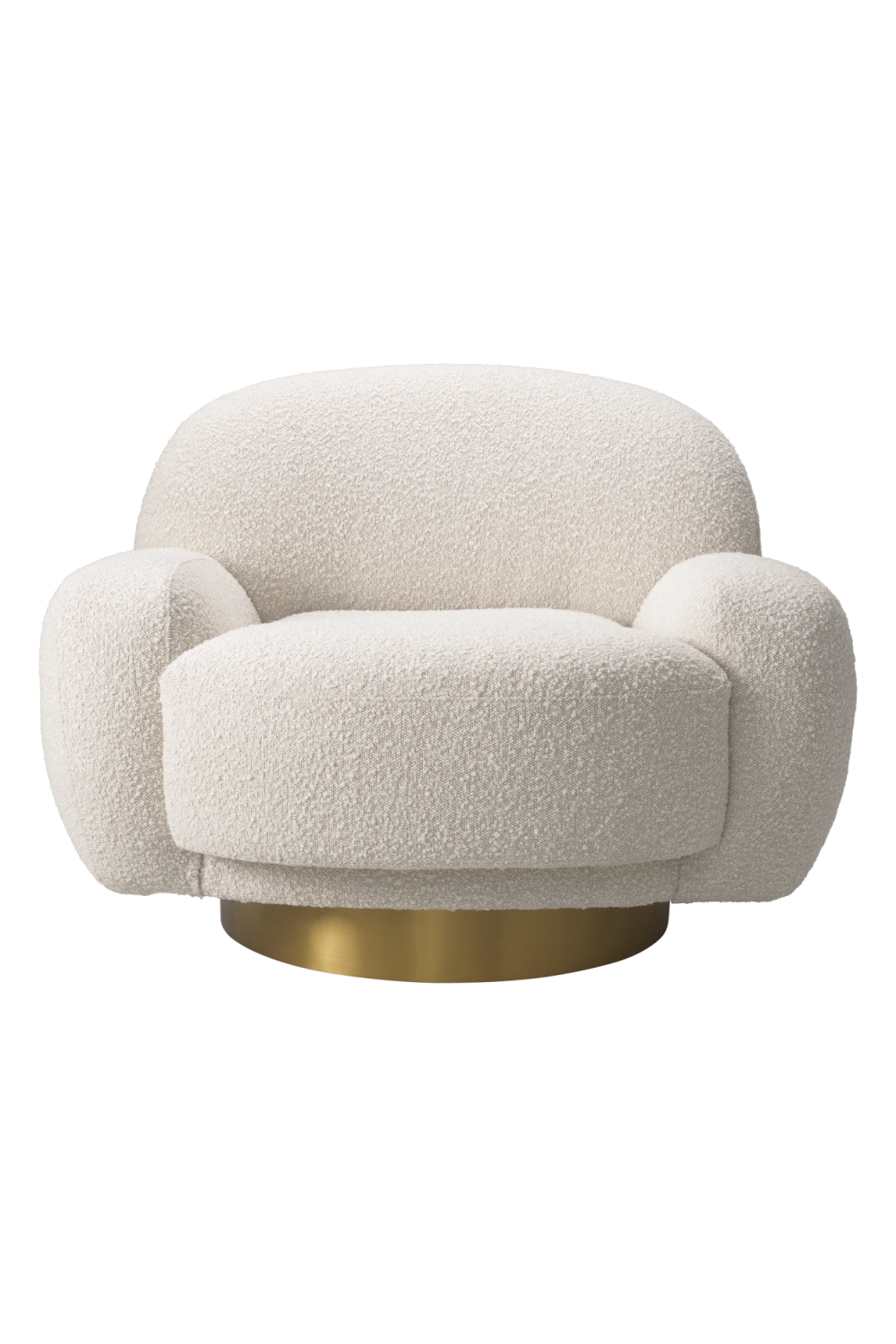 Cream Bouclé Modern Swivel Chair | Eichholtz Udine | Oroa.com
