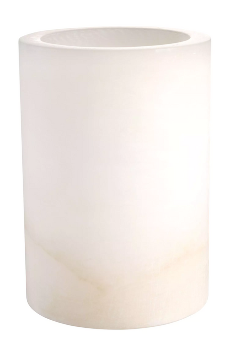 Cylindrical Translucent Alabaster Candle Holder | Eichholtz Mercer | OROA.com