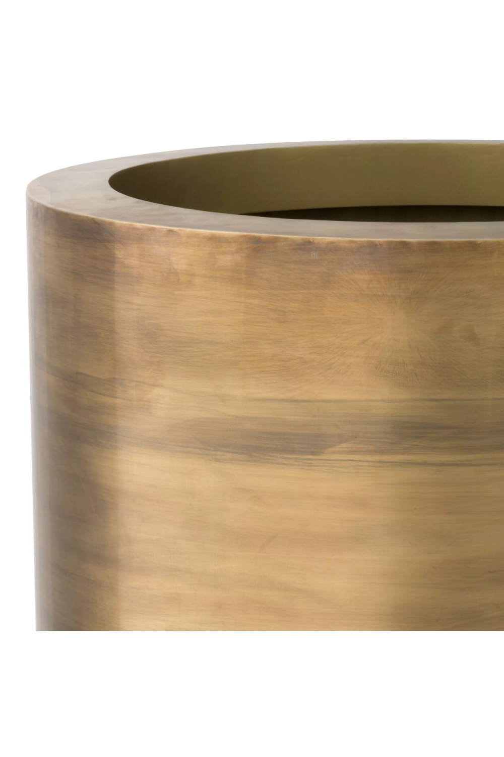 Vintage Brass Round Planter | Eichholtz Jasper | Oroa.com