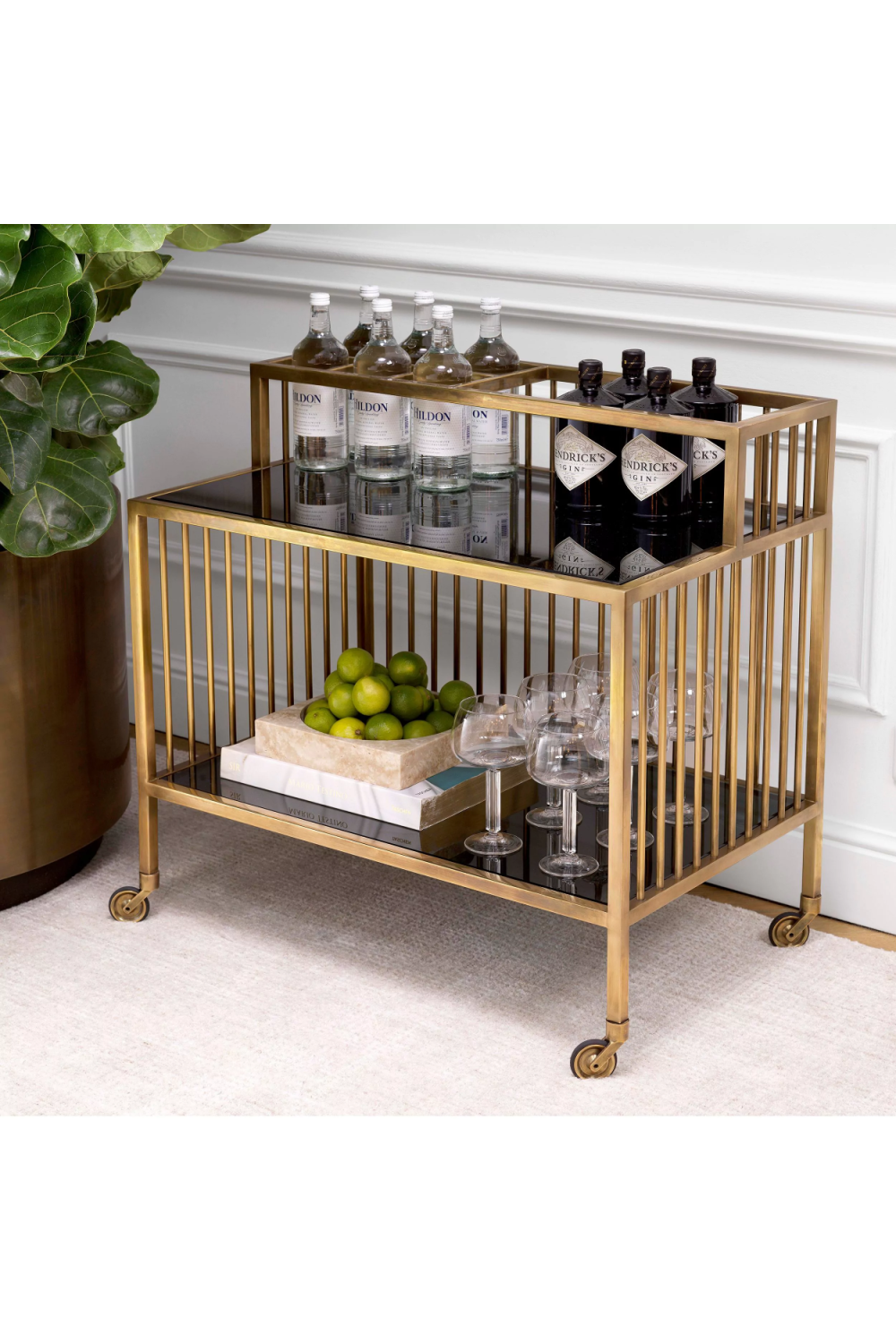 Contemporary Brass Trolley | Eichholtz Rutherford | Oroa.com
