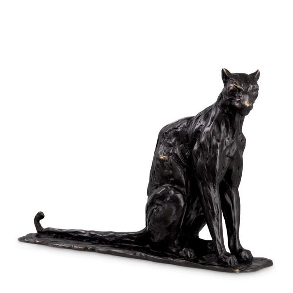 Sculpture Panthère Noire Panthère assise