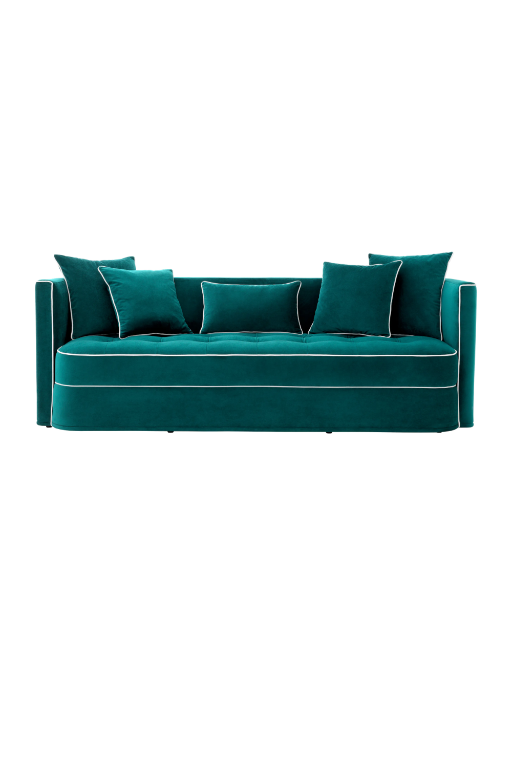 Blue Velvet Sofa With Piping | Eichholtz Dorchester | Oroa.com