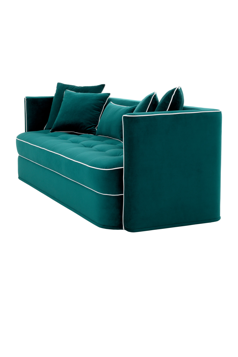 Blue Velvet Sofa With Piping | Eichholtz Dorchester | Oroa.com