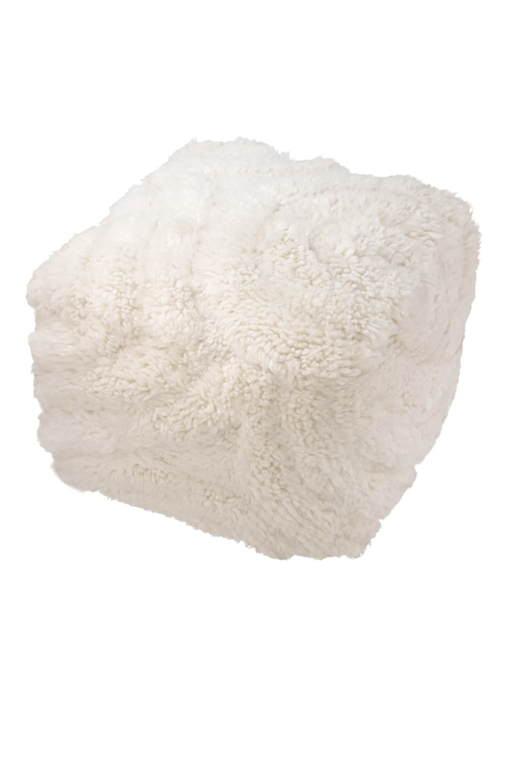 White Hand-Tufted Wool Stool | Eichholtz Andres | Oroa.com