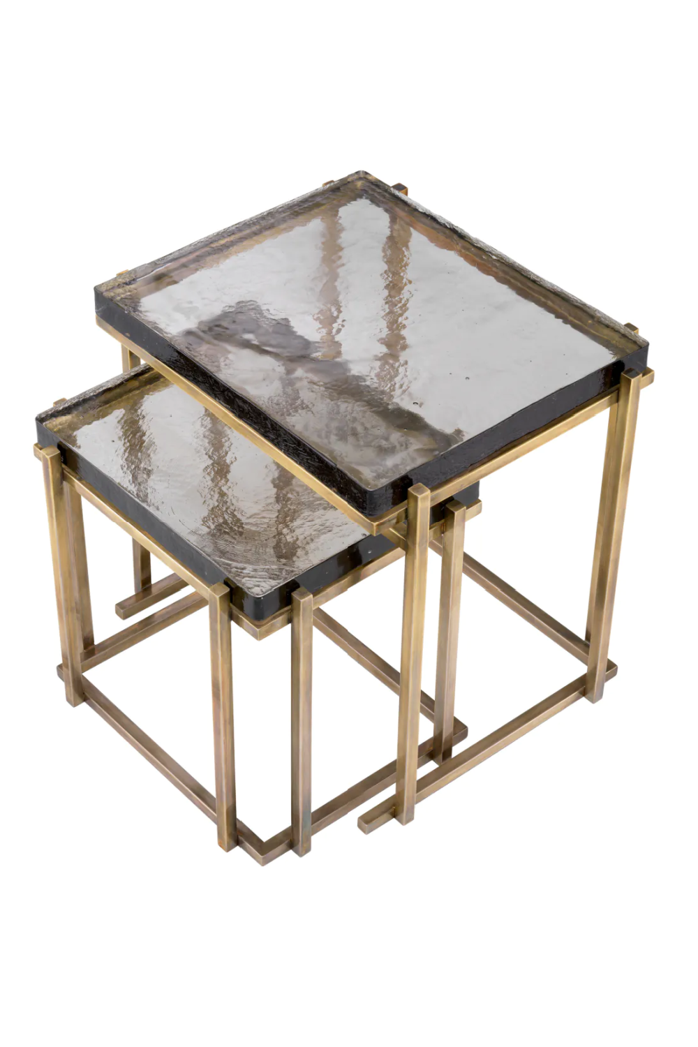 Square Glass Side Tables (2) | Eichholtz Niemeyer | Oroa.com