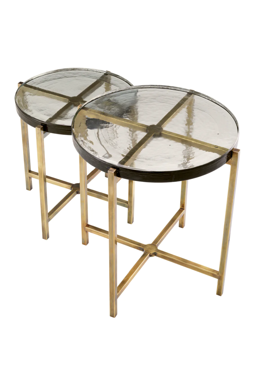 Vintage Brass Framed Side Tables (2) | Eichholtz Haymann | Oroa.com