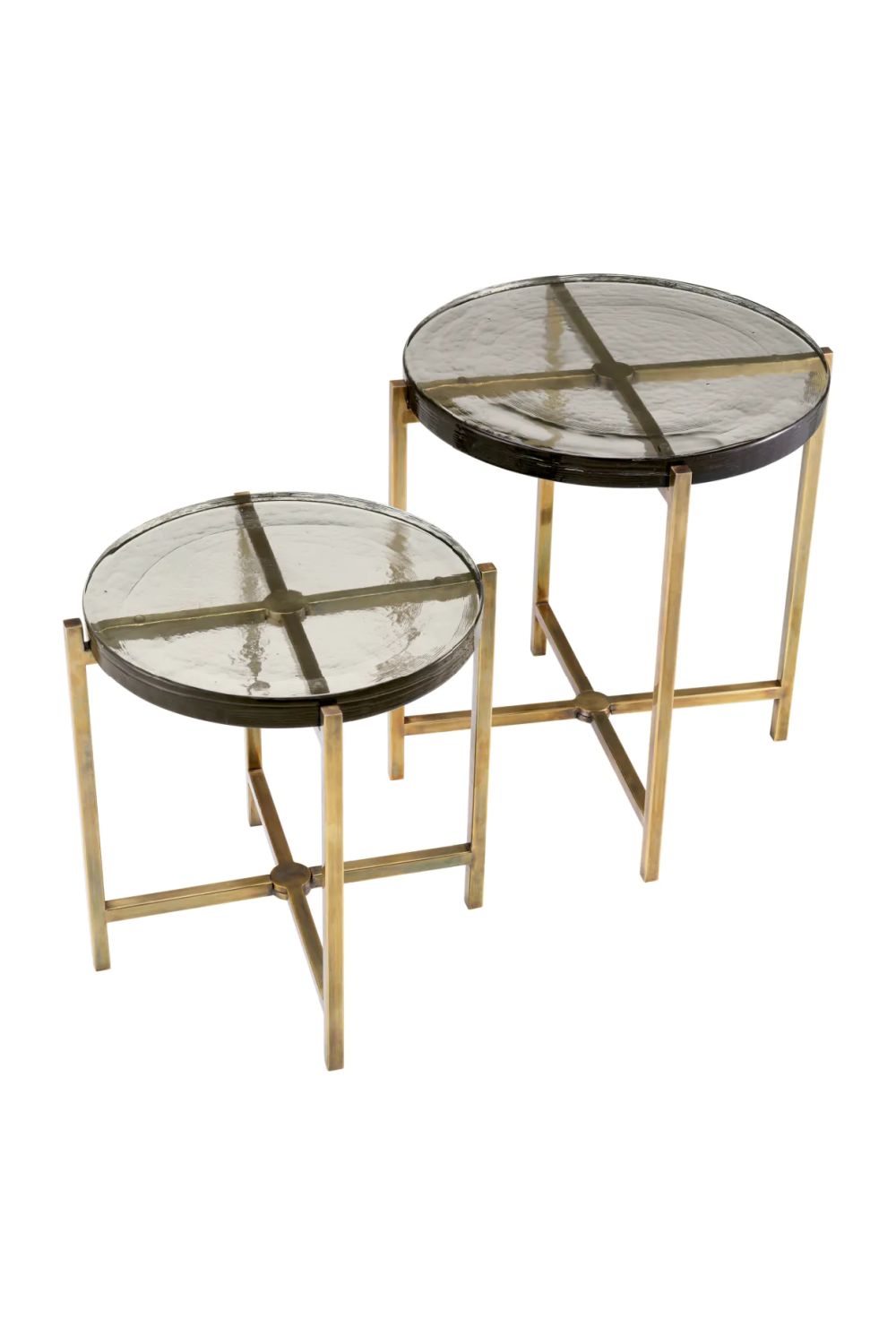 Vintage Brass Framed Side Tables (2) | Eichholtz Haymann | Oroa.com