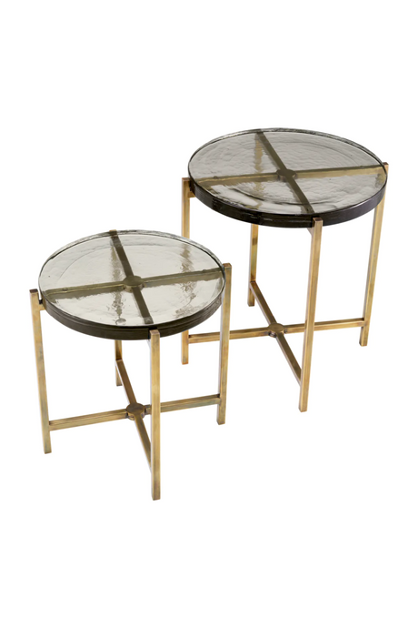 Vintage Brass Framed Side Tables (2) | Eichholtz Haymann | Oroa.com