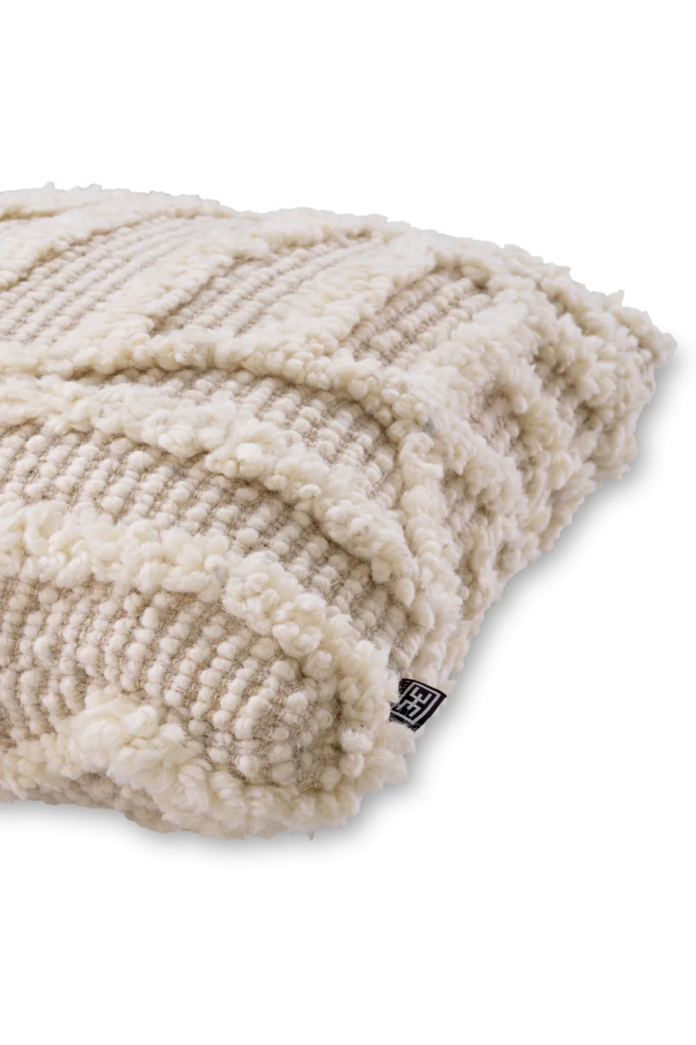 Embossed White Wool Cushion | Eichholtz San Juan | Oroa.com