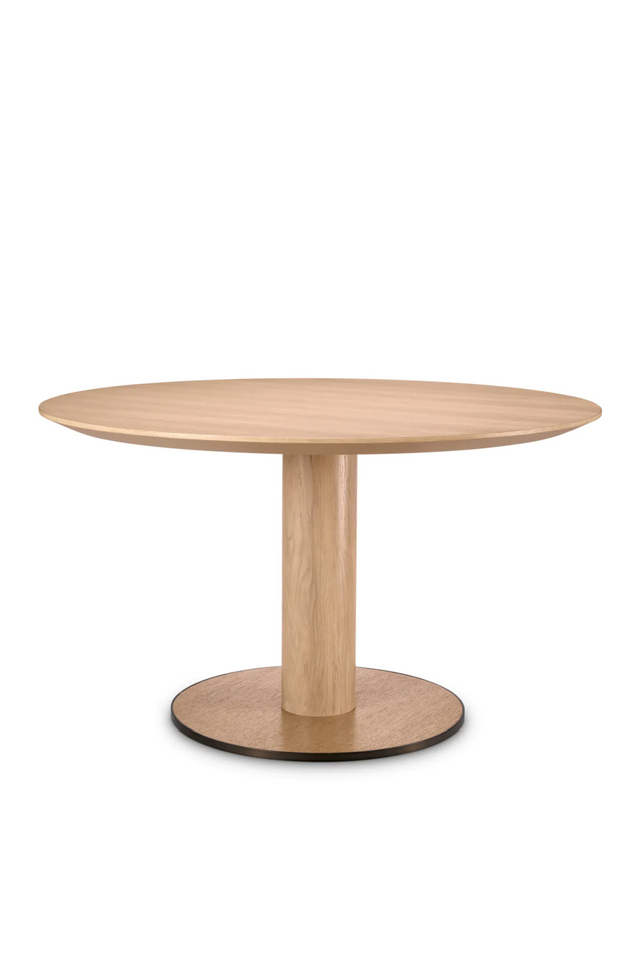 Round Oak Pedestal Dining Table | Eichholtz Astro | Oroa.com